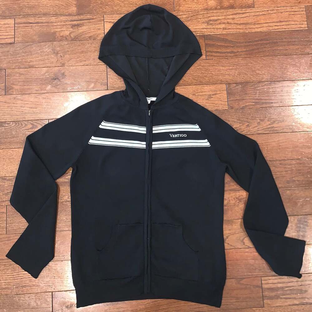 Vertigo Women’s Black Full Zip Hoodie Jacket Size‎ XL Long Sleeve Casual